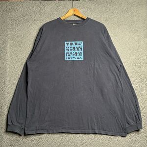 Vintage Marithe Francois Girbaud T Shirt XL Blue Long Sleeve Spell Out Y2K